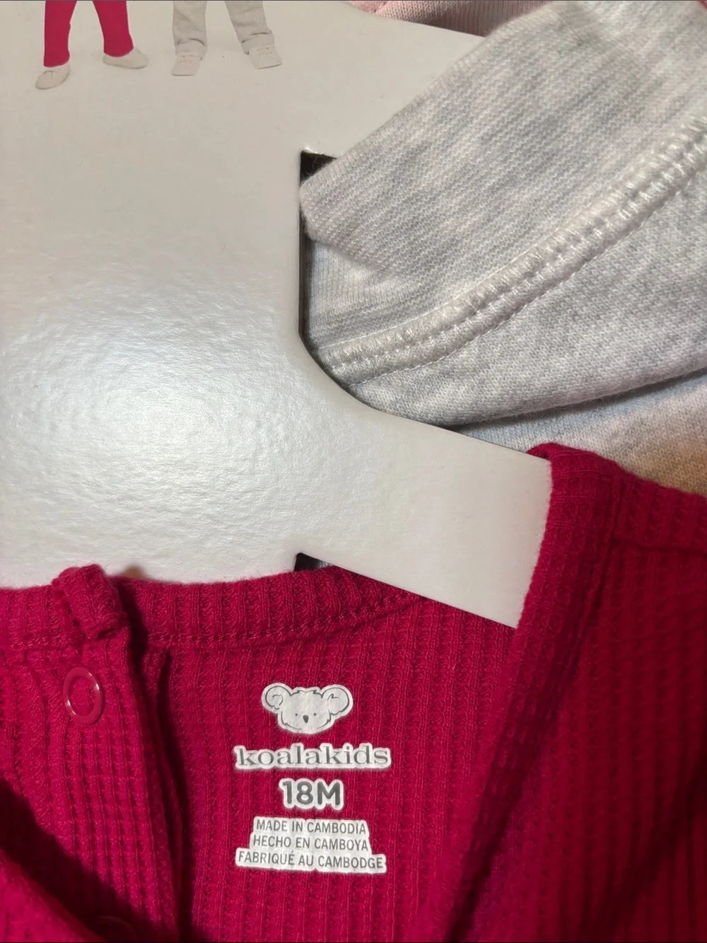 Koala Kids Toddler 4 Piece Set in Deep Pink & Rainbow, 18 mos - NWT
